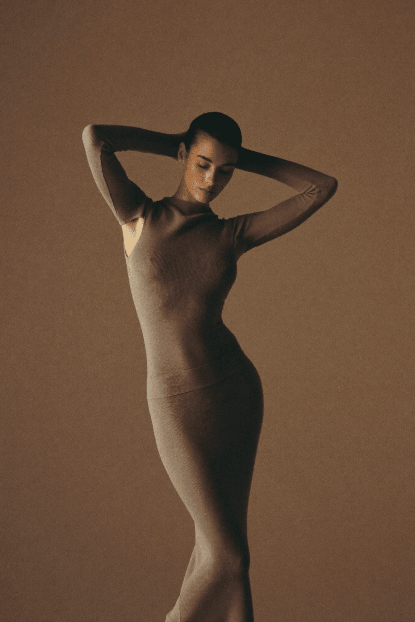 Petite Ribbed Knit Midi