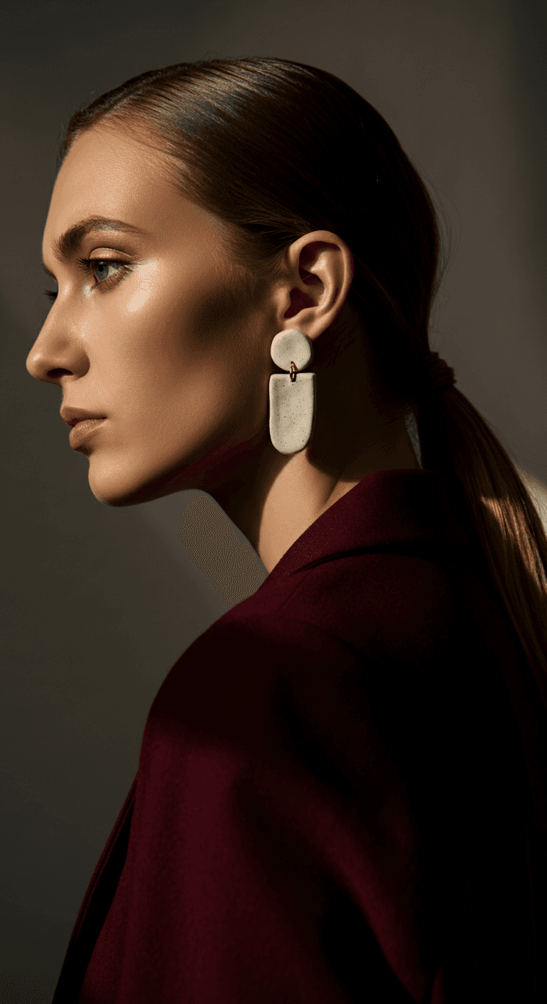 Crimson Drop Cape Earring